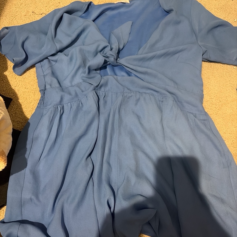 Pink Lily Royal Blue Chiffon Top